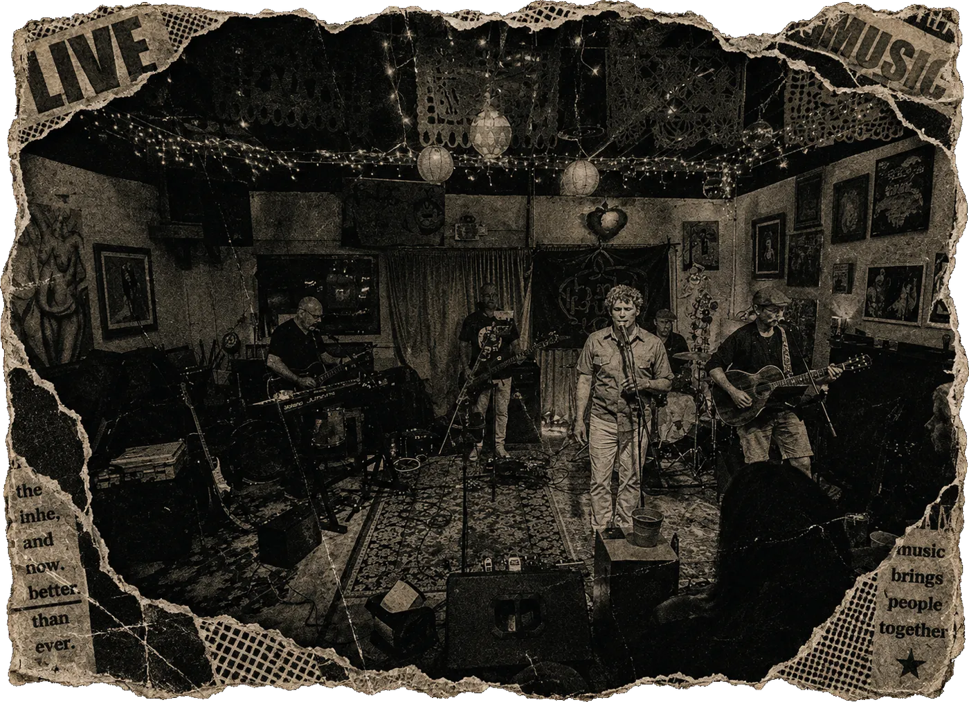 Bent & Bruised mid-set in the room at Thelma&rsquo;s Peach